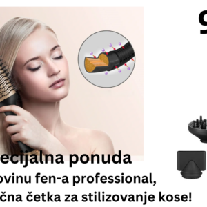 Fen za kosu professional-električna četka za stilizovanje GRATIS