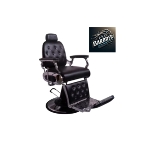 Berberska stolica YP 8826-1 crni ram crna koža