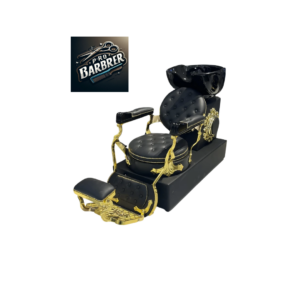 Barber pro &scaron;amponjera zlatni ram crna koža crna keramika YP8833