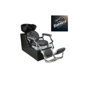 Barber pro &scaron;amponjera srebrni ram crna koža crna keramika YP8833